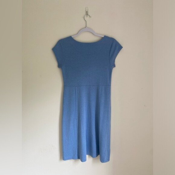 Horny Toad 'Womens Blue Short Sleeve V-Neck Casual Knit Dress Size S - Picture 5 of 11
